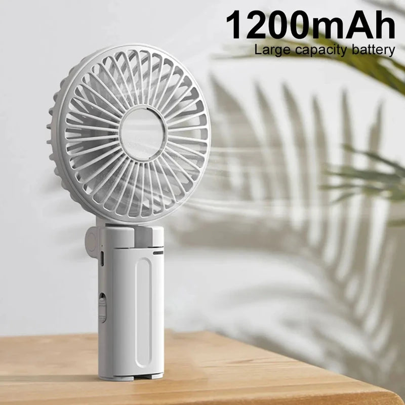 Umbrella Clip Fan 3-Speed Adjustment Portable Handheld Fan Rechargeable Summer Cooling Fan for Outdoor Umbrella