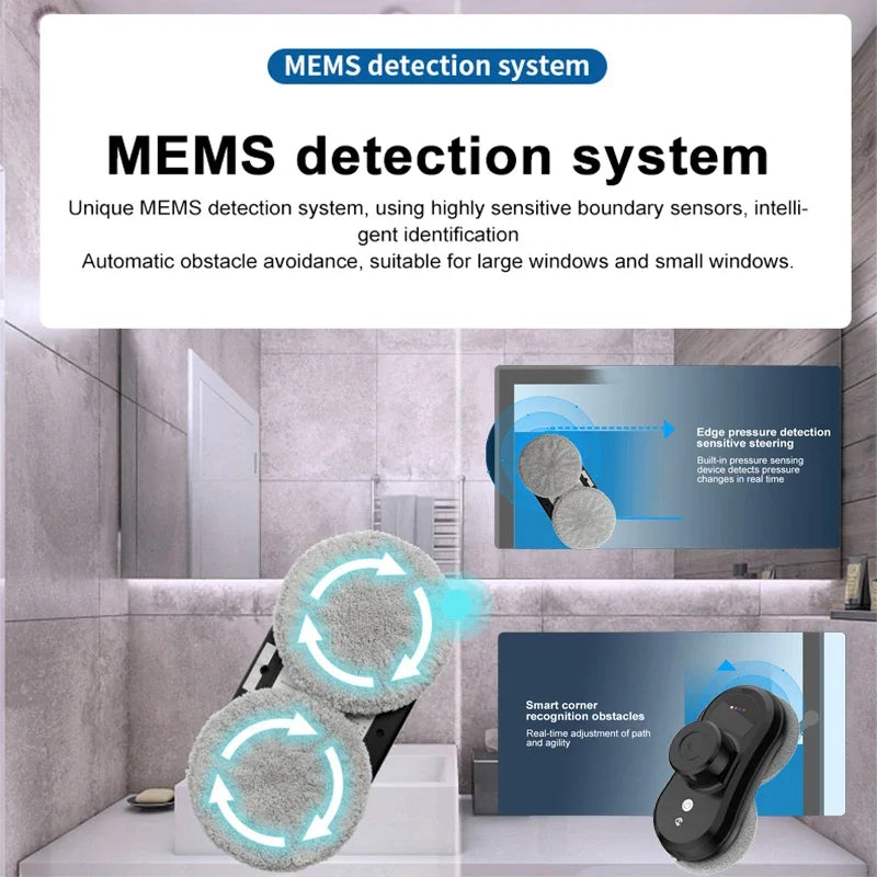 Purerobo W-R1 Window Cleaning Robot Smart APP Control Automatic Cleaning Glass  High Suction Power Electric Robot Vacuum Cleaner