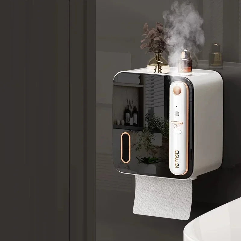 Toilet Paper Holder Intelligent Aromatherapy Toilet Tissue Box Toilet Paper Storage Rack Roll Up Paper Boxes Bathroom accessorie