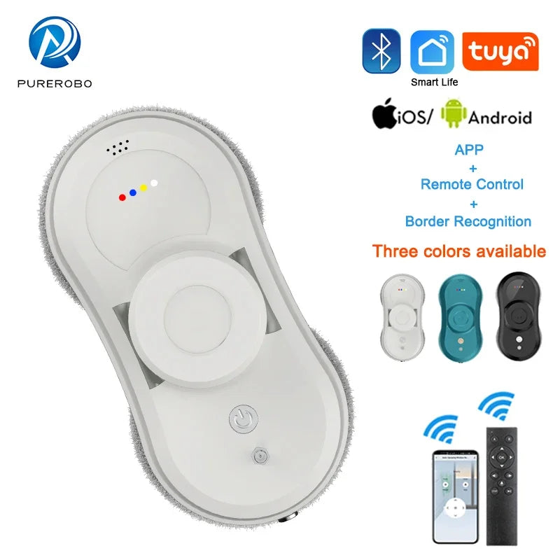 Purerobo W-R1 Window Cleaning Robot Smart APP Control Automatic Cleaning Glass  High Suction Power Electric Robot Vacuum Cleaner
