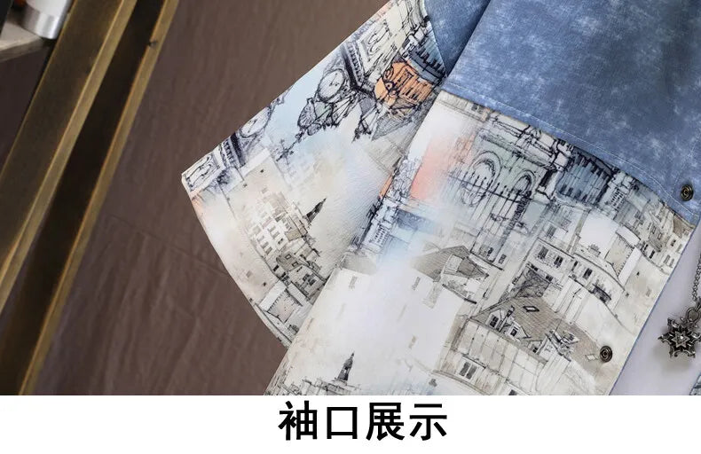 Shirts + shorts 2025 summer Sportswear Men's fashion short sleeve printing Sets Male shirts and shorts Casual Shirts Two Piece