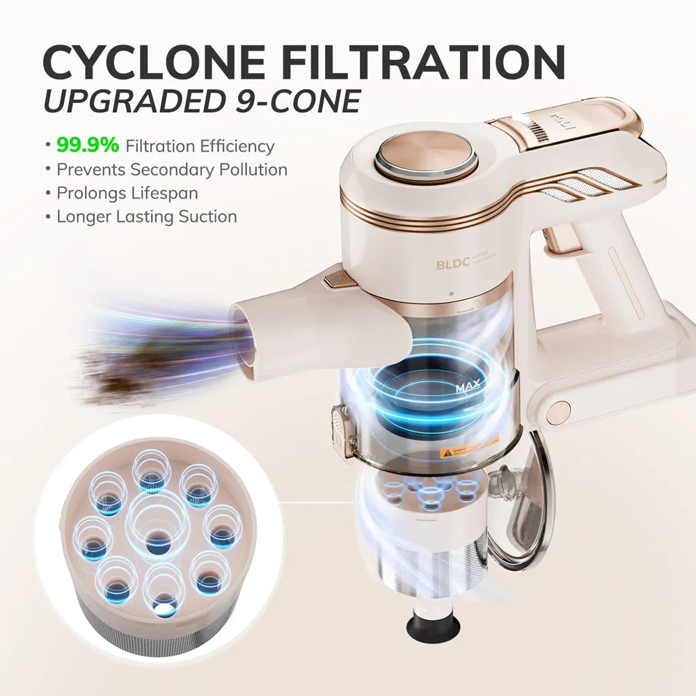 Cordless Vacuum Cleaner Hard Floor Carpets Pet Hair  Dual Motor Vacuum Cleaner Cleaning Machine Removable Battery