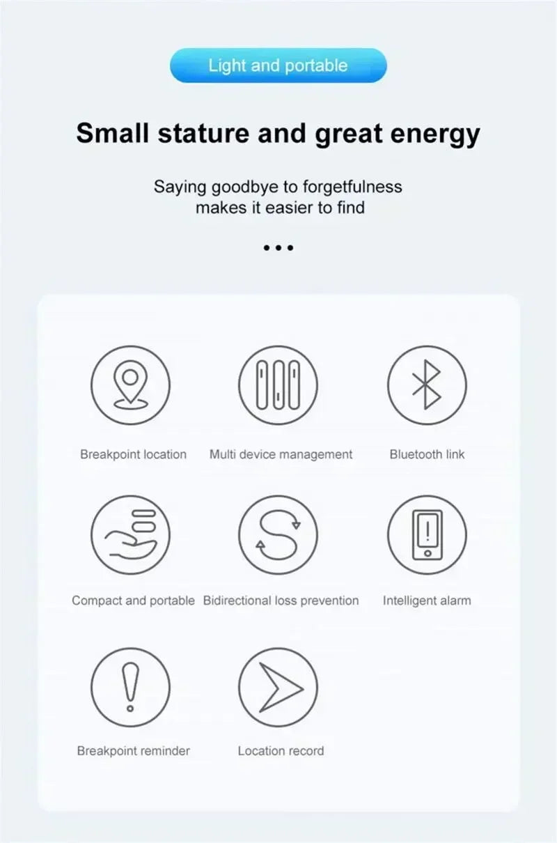 Xiaomi Mini GPS Tracker System For FindMy App Airtag Smart Bluetooth Locator Child Finder Bag Anti-Loss Pet Collar With Tracker