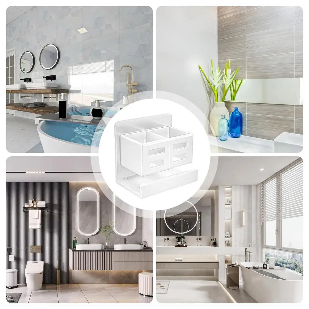 No Drill Shower Shelves Bathroom Organizer Rack Wall-Mounted Bathroom Shelves Over Toilet Floating Bathroom Shelves For Inside