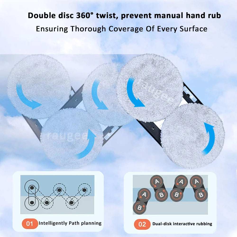 Window Cleaner Robot Glass Window Cleaning Robot Electric Windows Robot Cleaner Smart Robotic Window Cleaner with Remote Control