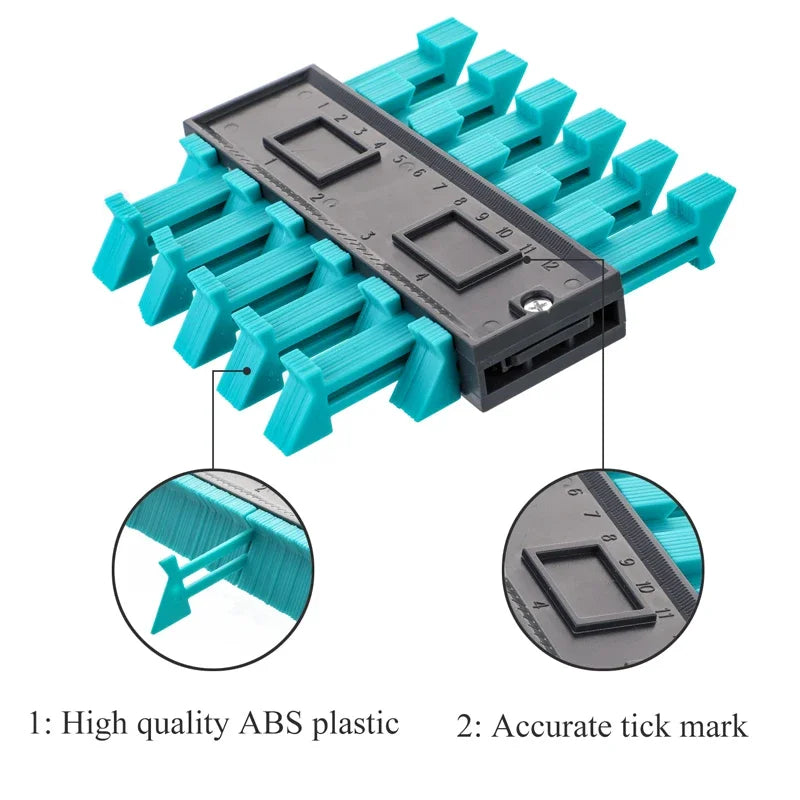 Shape Contour Gauge Duplicator Profile Measuring Tool Contour Duplication Gauge Contour Template Plastic Contour Copy Duplicator