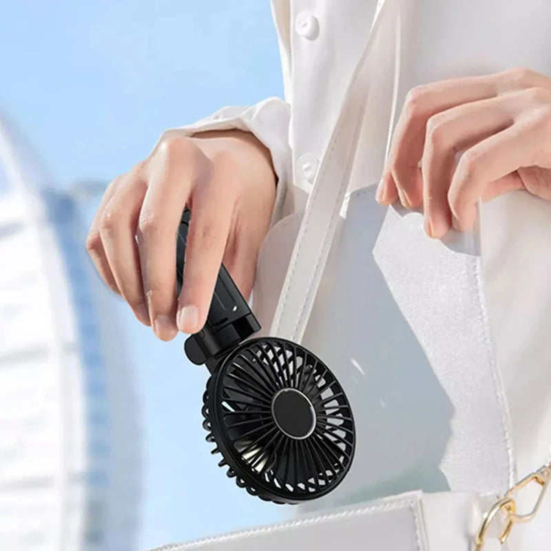 Umbrella Clip Fan 3-Speed Adjustment Portable Handheld Fan Rechargeable Summer Cooling Fan for Outdoor Umbrella