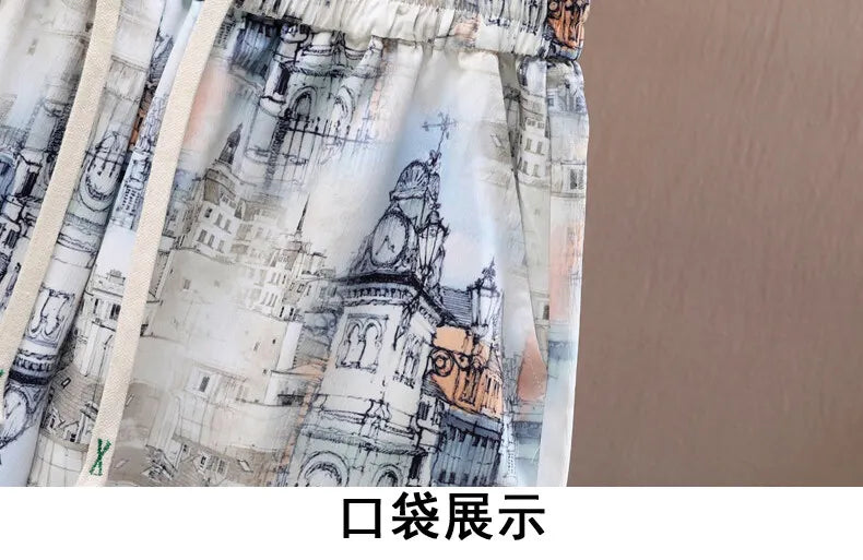 Shirts + shorts 2025 summer Sportswear Men's fashion short sleeve printing Sets Male shirts and shorts Casual Shirts Two Piece