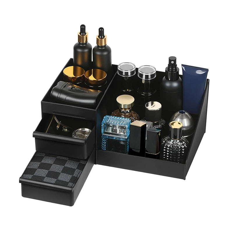 Cologne Organizer For Men, Cologne Holder For Dresser, Perfume Stand, Bathroom Countertop Organizer With Drawers