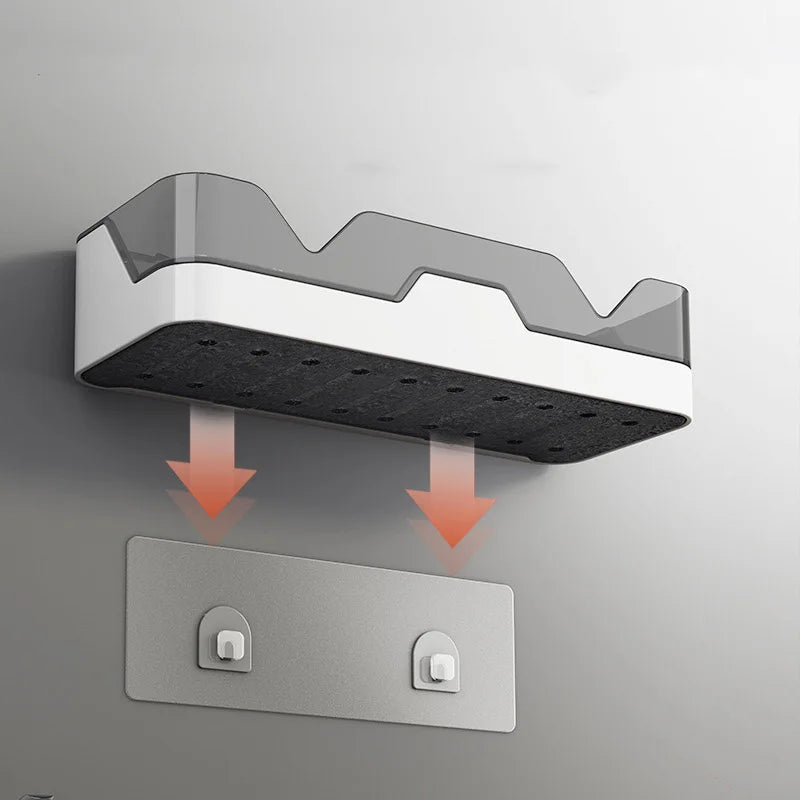 Bathroom Shelf Organizer No Drill Organizer Shower Storage Rack Wall Mount Plastics Toilet Shampoo Holder Bathroom Accessories