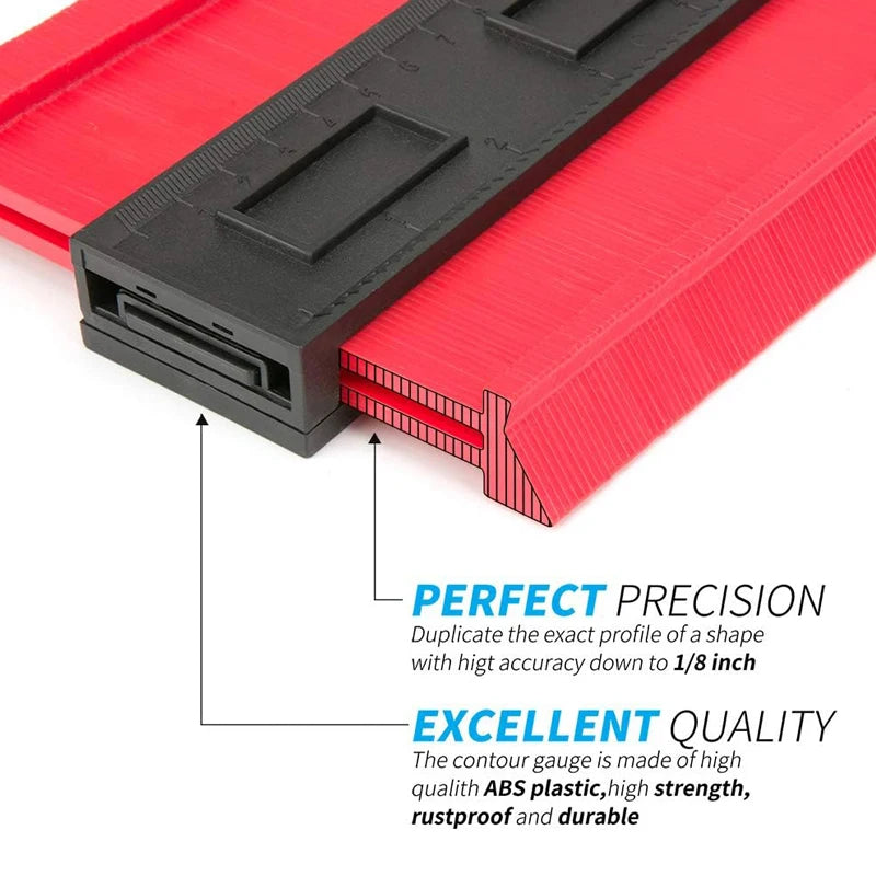 Contour Gauge, Shape Finder,Angle Finder Measuring Tool for Precise Reproduction of Irregular Shapes Perfect Fit and Easy Cuttin