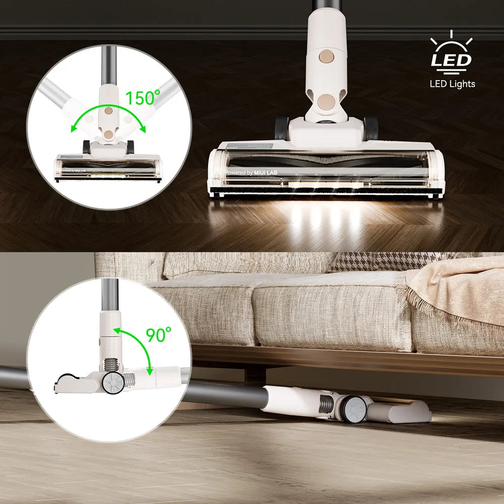 Cordless Vacuum Cleaner Hard Floor Carpets Pet Hair  Dual Motor Vacuum Cleaner Cleaning Machine Removable Battery