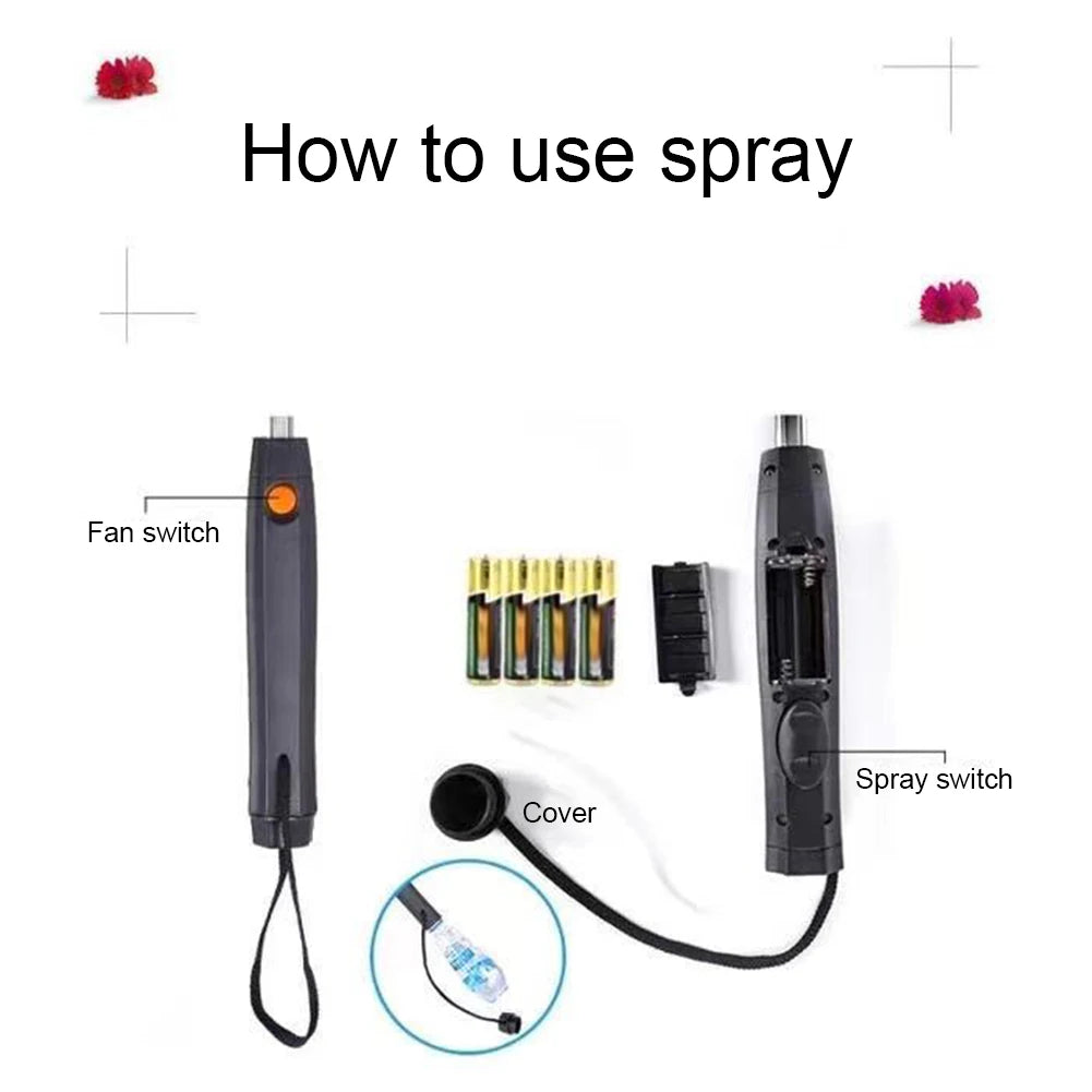 3 in 1 Umbrella with Fan Portable Misting Fan Umbrella With UV Protection Mist Spray Umbrella for Summer Cooling Battery Power