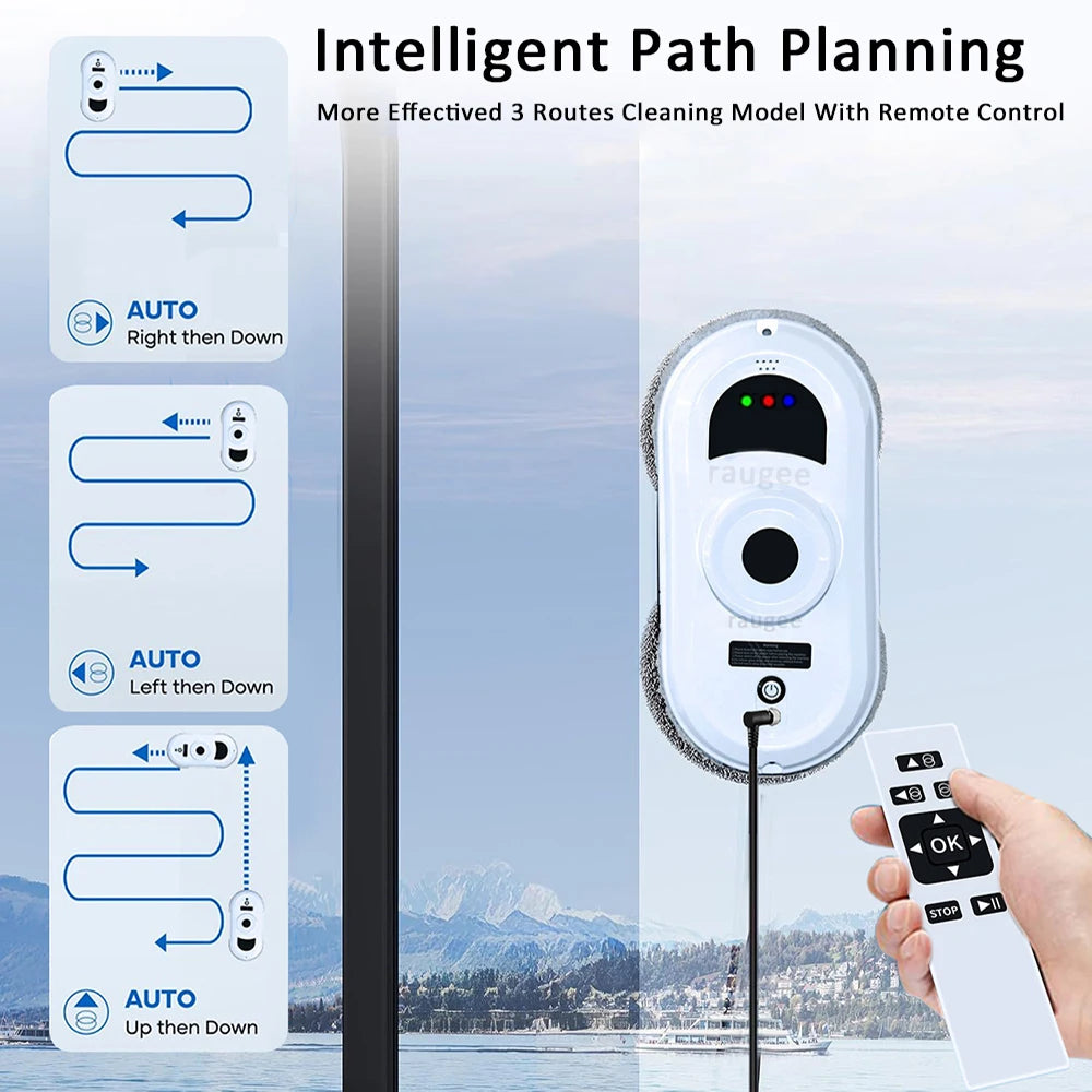 Window Cleaner Robot Glass Window Cleaning Robot Electric Windows Robot Cleaner Smart Robotic Window Cleaner with Remote Control