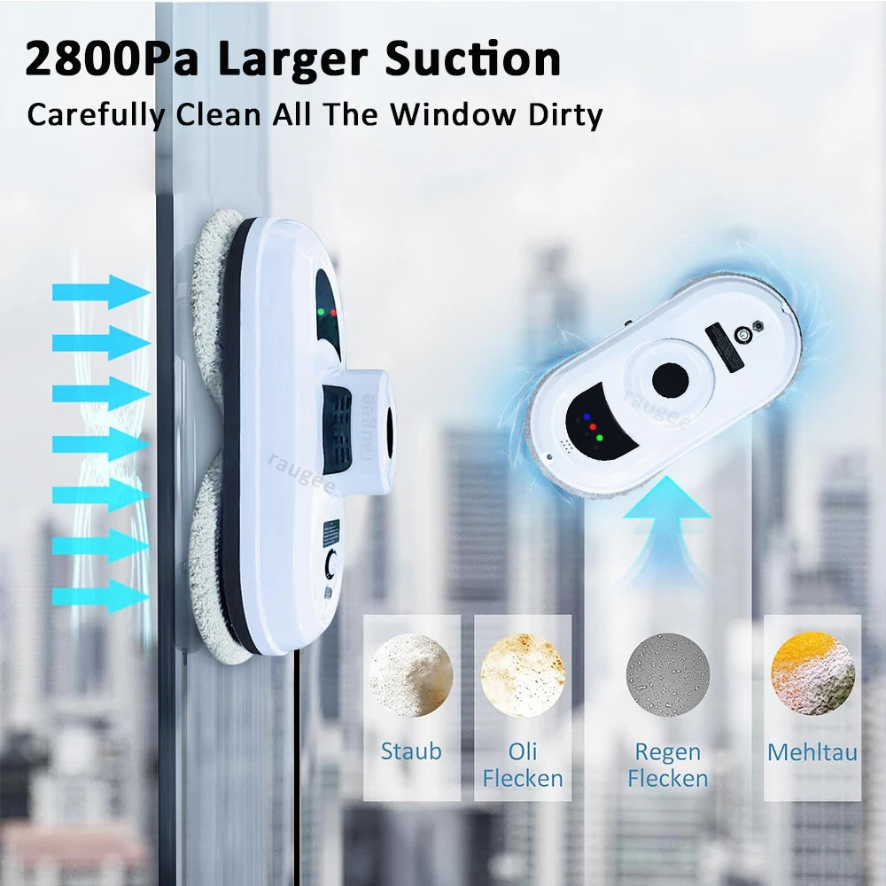 Robotic Window Cleaner Intelligent Window Cleaner Robot Clean Glass Electric Window Washer Robot with Remote Control for Home