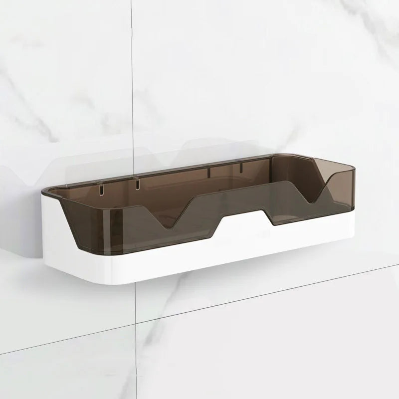 Bathroom Shelf Organizer No Drill Organizer Shower Storage Rack Wall Mount Plastics Toilet Shampoo Holder Bathroom Accessories