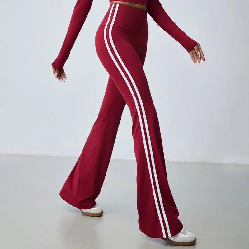 Yoga Leggings  Bell-bottomed Pant Women Push Up Fitness Outdoors Casual High Waist Sports Flared Pants