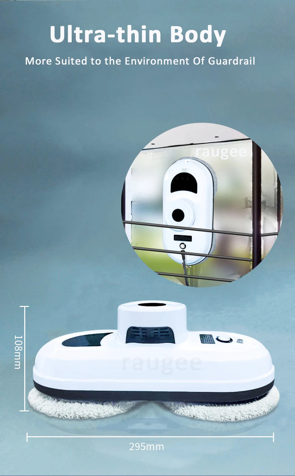 Robotic Window Cleaner Intelligent Window Cleaner Robot Clean Glass Electric Window Washer Robot with Remote Control for Home