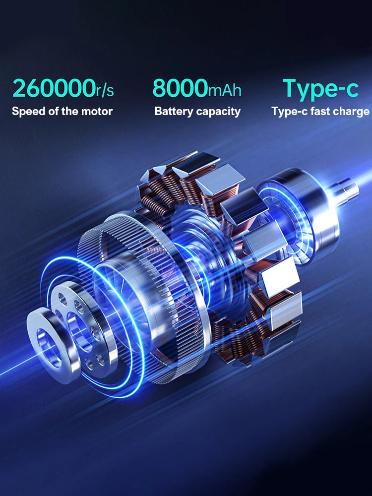 Turbo Fan Upgrade New X9 Rechargeable Blower 300000RPM Brushless Air Blower Turbo Jet Fan Portable Dust Blower Electric Dryer