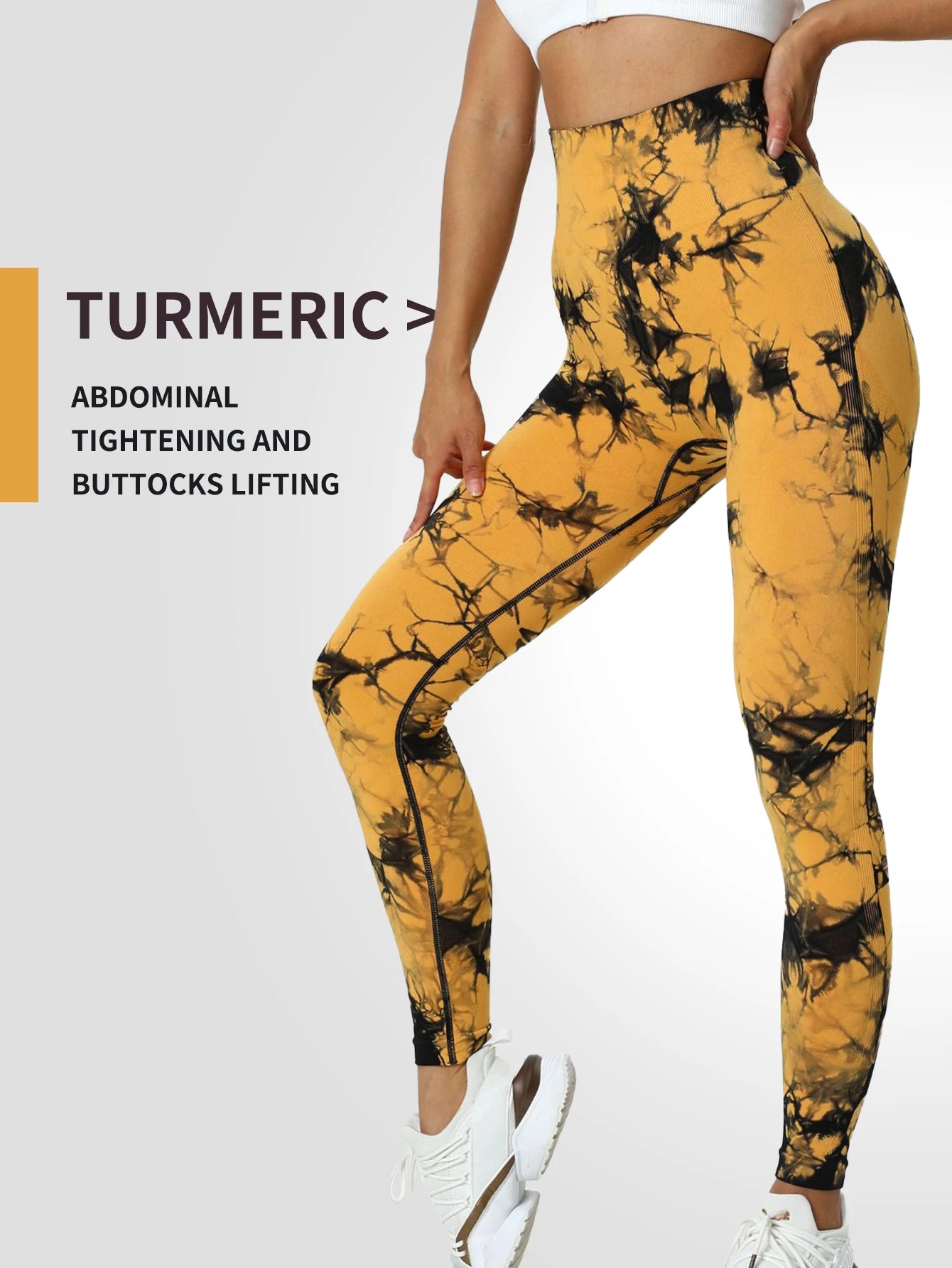 Tie Dyed Yoga Pants Women's Sports Pants Running Sports Fitness Pants High Waist Peach Hip Underpants 2024 New Tight Yoga Pants