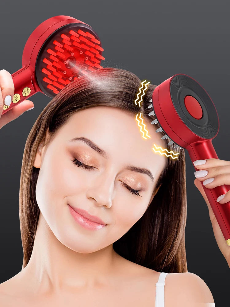Deep Kneading Masssage Comb, Red Light Therapy Scalp Massager, Hair Growth Massage Scalp Brush, Head Medicine Applicator
