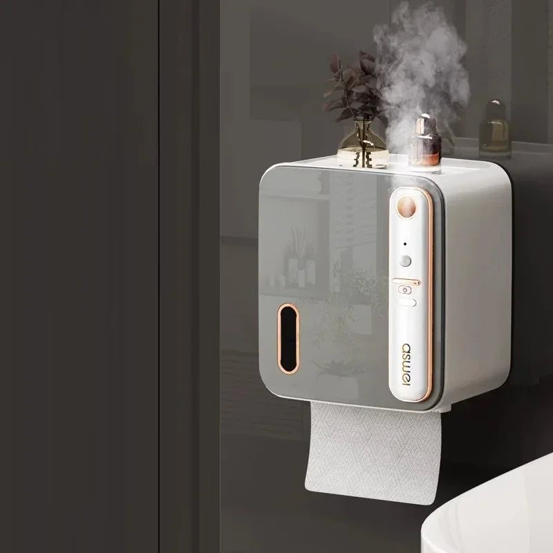 Toilet Paper Holder Intelligent Aromatherapy Toilet Tissue Box Toilet Paper Storage Rack Roll Up Paper Boxes Bathroom accessorie