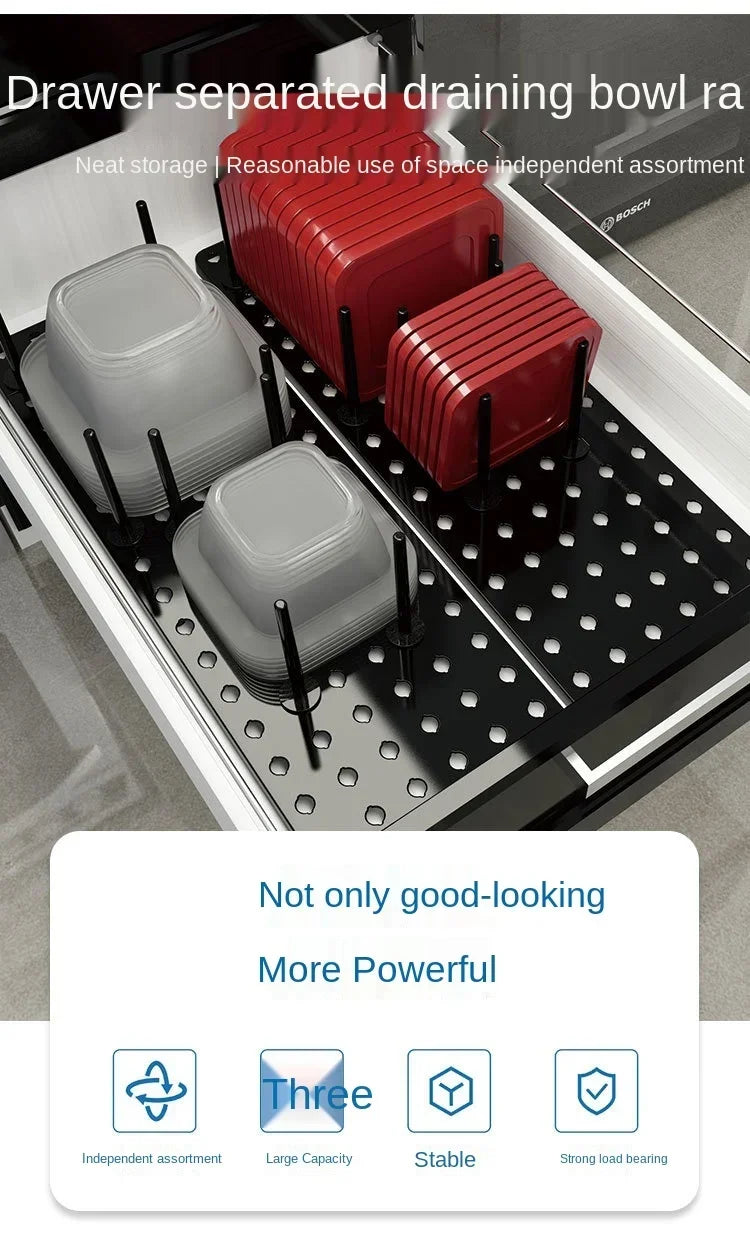 Kitchen Organizer Sink Dish Drying Rack Sink Drain Shelf Bowl Plates Shelf Storage Drawer Desktop Adjustable Holder Accessories