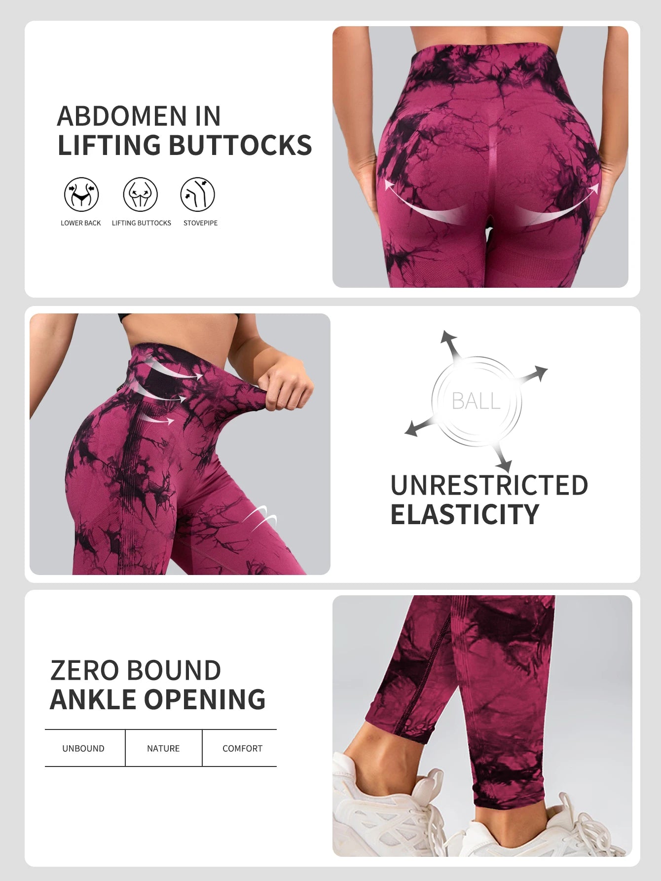 Tie Dyed Yoga Pants Women's Sports Pants Running Sports Fitness Pants High Waist Peach Hip Underpants 2024 New Tight Yoga Pants