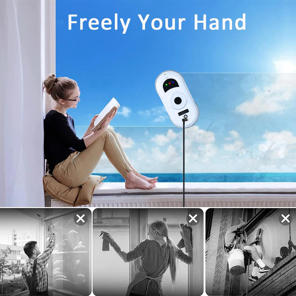 Window Cleaner Robot Glass Window Cleaning Robot Electric Windows Robot Cleaner Smart Robotic Window Cleaner with Remote Control