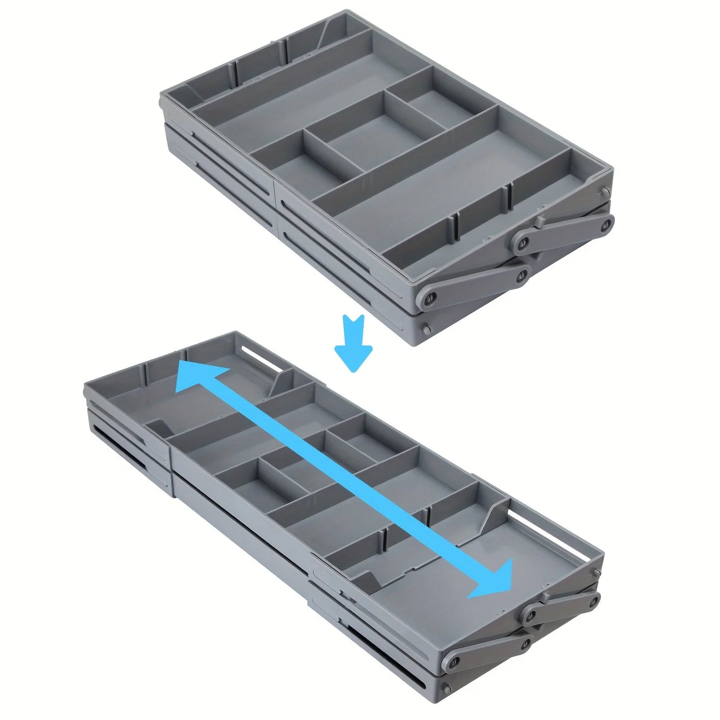 Foldable Drawer Organizer, Multifunctional Storage Box, Suitable for Kitchen Utensils, Tools, Jewelry, Makeup