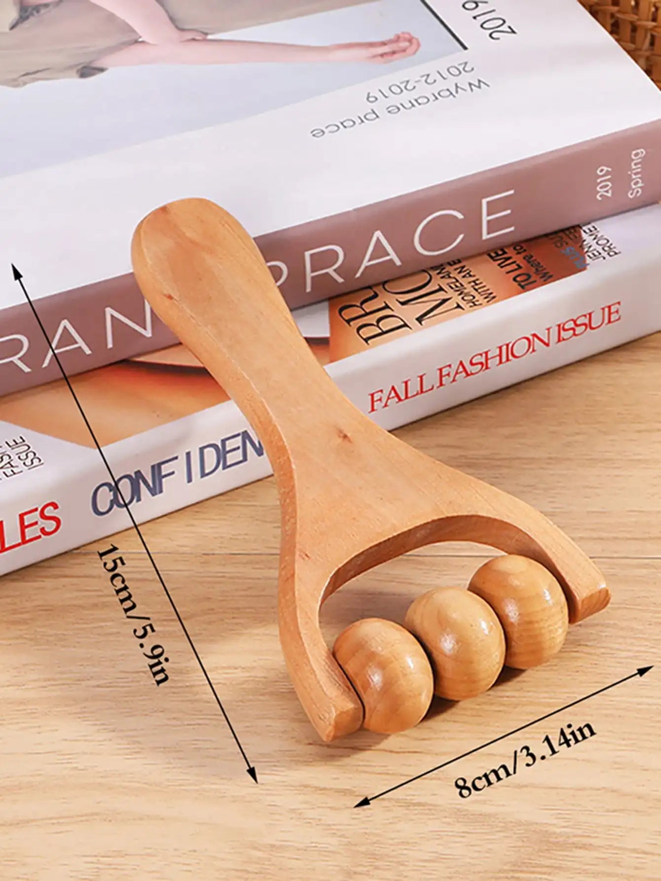 Wooden Roller Massager Therapy Body Massager Face Shoulder Neck Hand Push Rolling Massager Body Soothing Relaxing Massage Tools