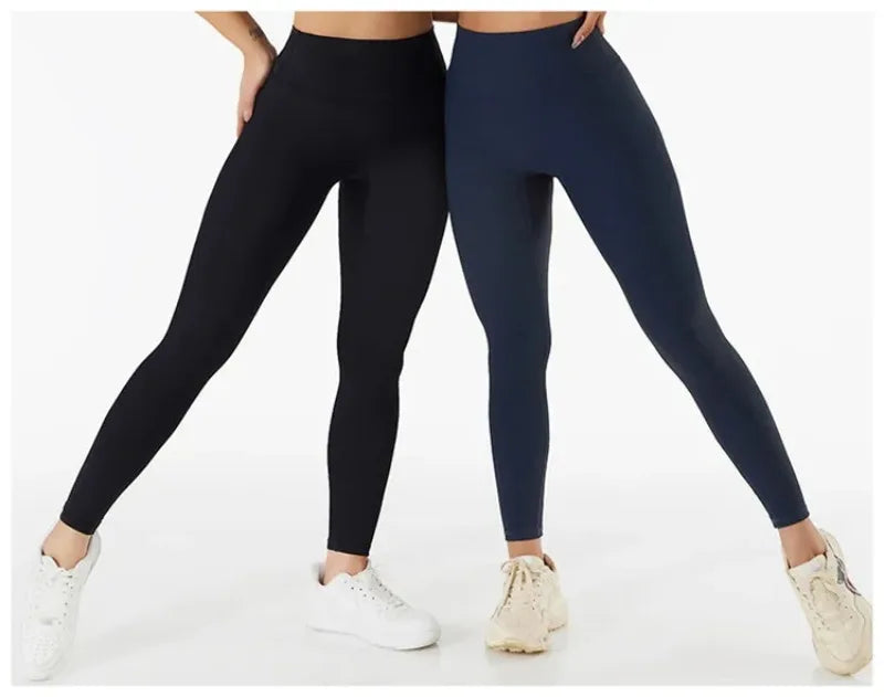 High Waist Yoga Pants Women Seamless Sport Pants Ribbed Knitted Fitness Leggings Solid White Running Pants Quick Dry Gym Leggins