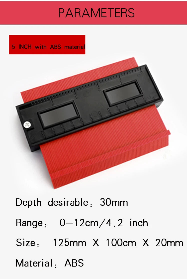 Shape Contour Gauge Duplicator Profile Measuring Tool Contour Duplication Gauge Contour Template Plastic Contour Copy Duplicator