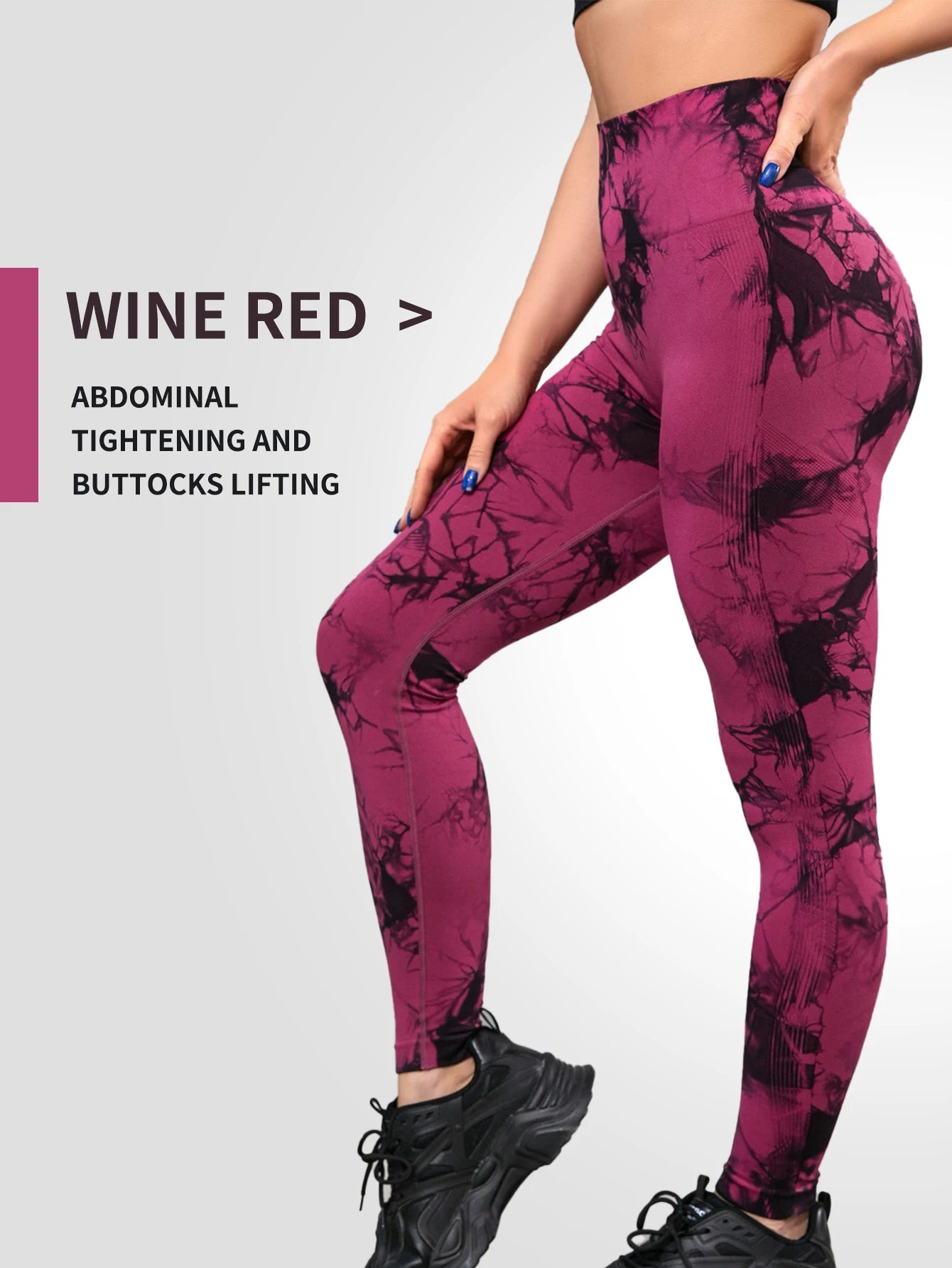 Tie Dyed Yoga Pants Women's Sports Pants Running Sports Fitness Pants High Waist Peach Hip Underpants 2024 New Tight Yoga Pants