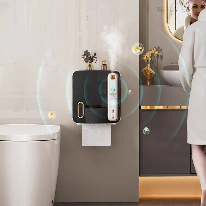 Toilet Paper Holder Intelligent Aromatherapy Toilet Tissue Box Toilet Paper Storage Rack Roll Up Paper Boxes Bathroom accessorie