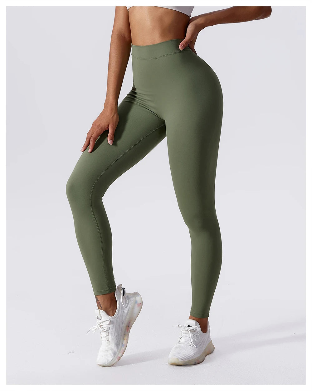 Yoga Pants Back V-Waist Fitness Hip Lift Honey Peach Hip Sports Tights No Awkwardness Thread Warp Hip Long Pants