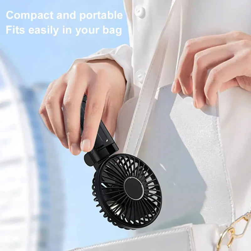 Umbrella Clip Fan 3-Speed Adjustment Portable Handheld Fan Rechargeable Summer Cooling Fan for Outdoor Umbrella