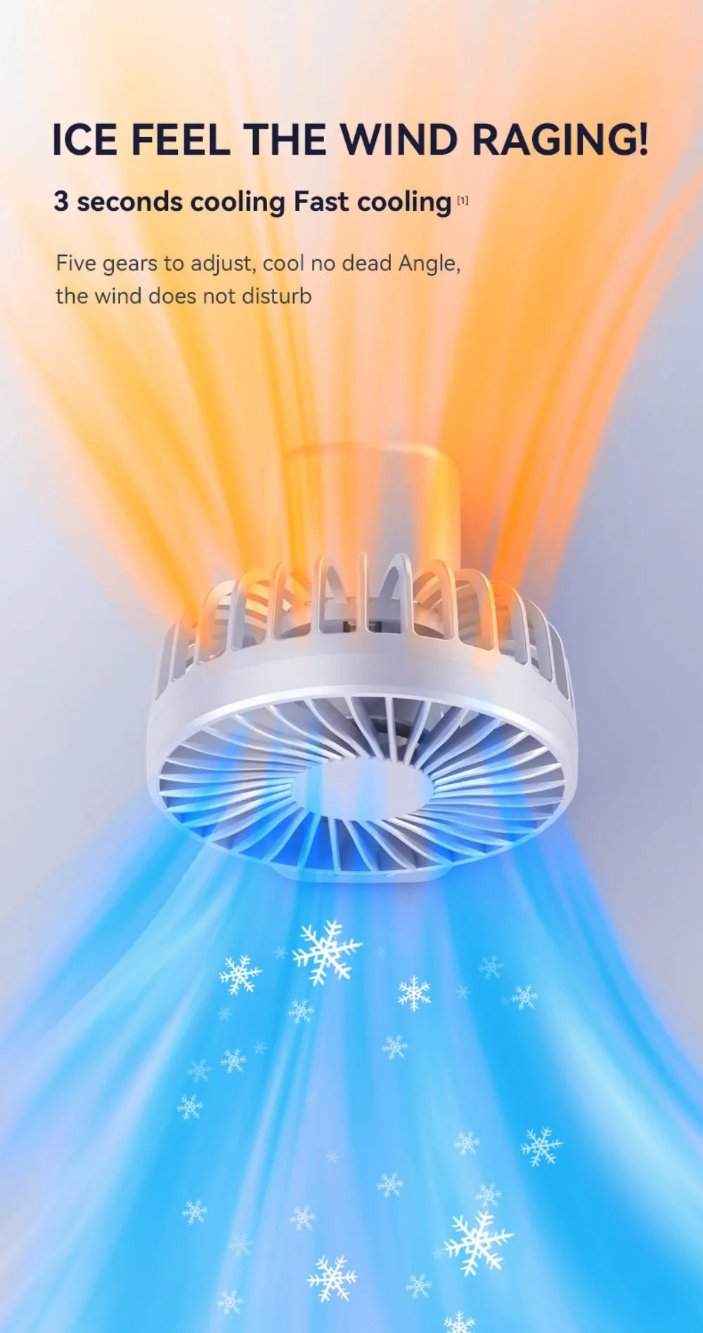 Portable Mini Fan USB Outdoor Handheld Fan with Desktop Phone Holder 3Wind Adjustments Long Working Life Multi-function Mini Fan
