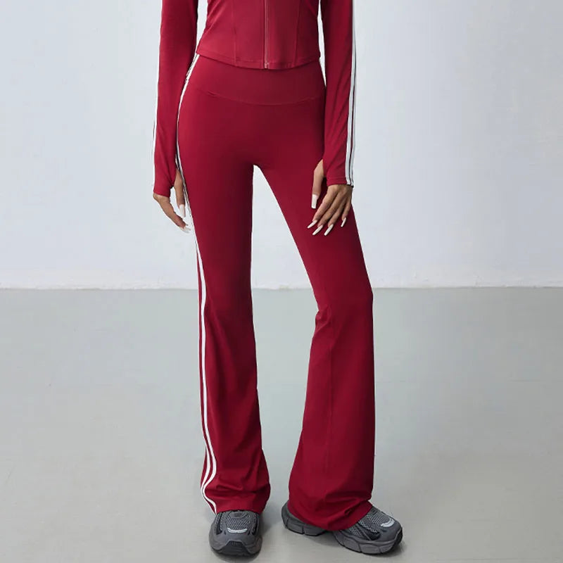 Yoga Leggings  Bell-bottomed Pant Women Push Up Fitness Outdoors Casual High Waist Sports Flared Pants