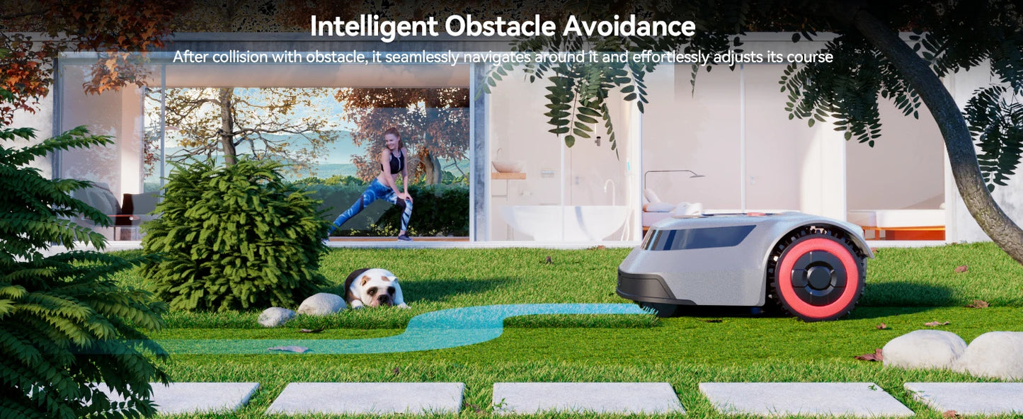 C-TOF Robotic Lawn Mower Redkey MGC800 MGC1000 Lawn Mower Robot Cable Break Detection Climbing 45% App Control Automatic Cutting