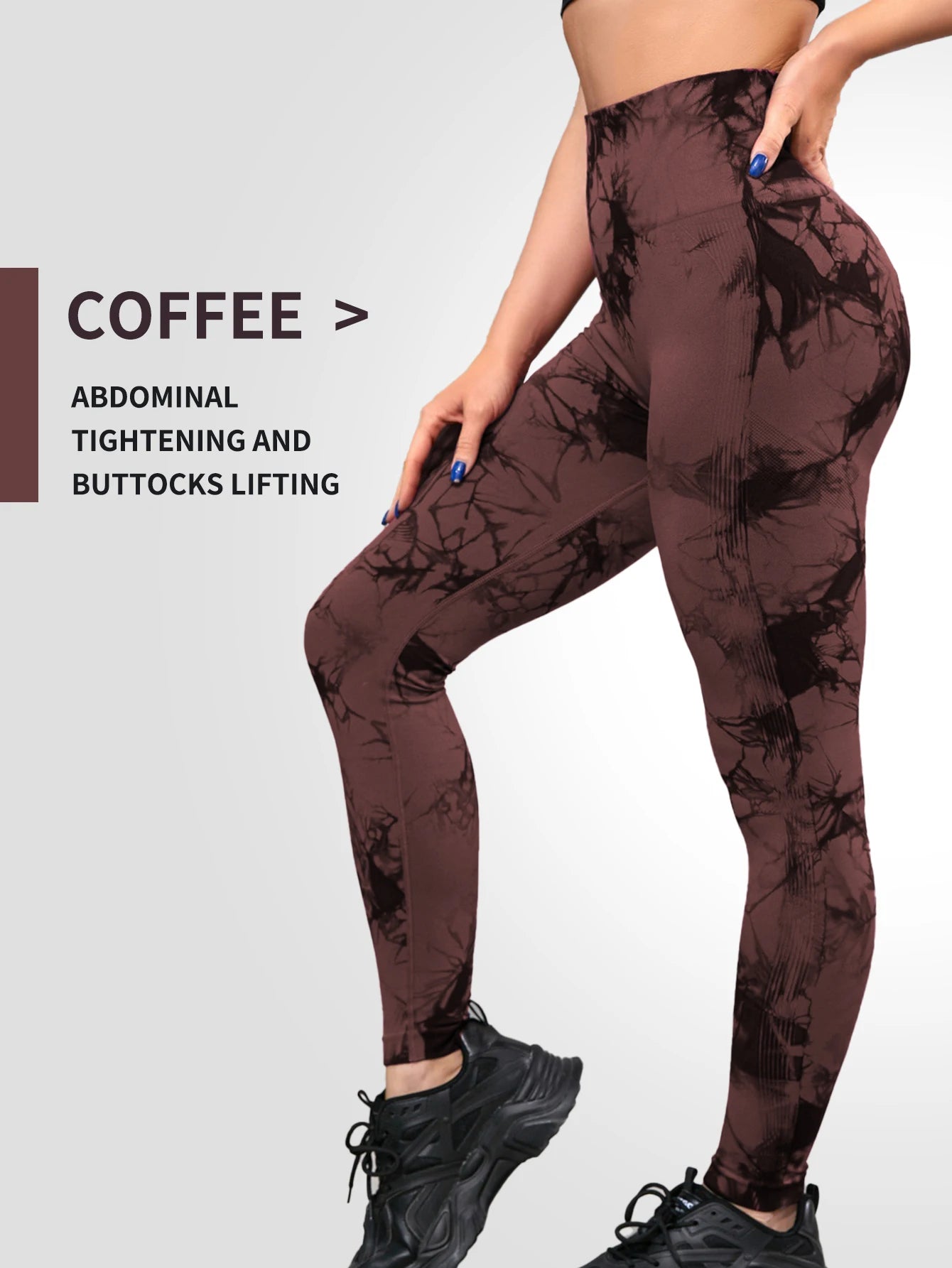 Tie Dyed Yoga Pants Women's Sports Pants Running Sports Fitness Pants High Waist Peach Hip Underpants 2024 New Tight Yoga Pants