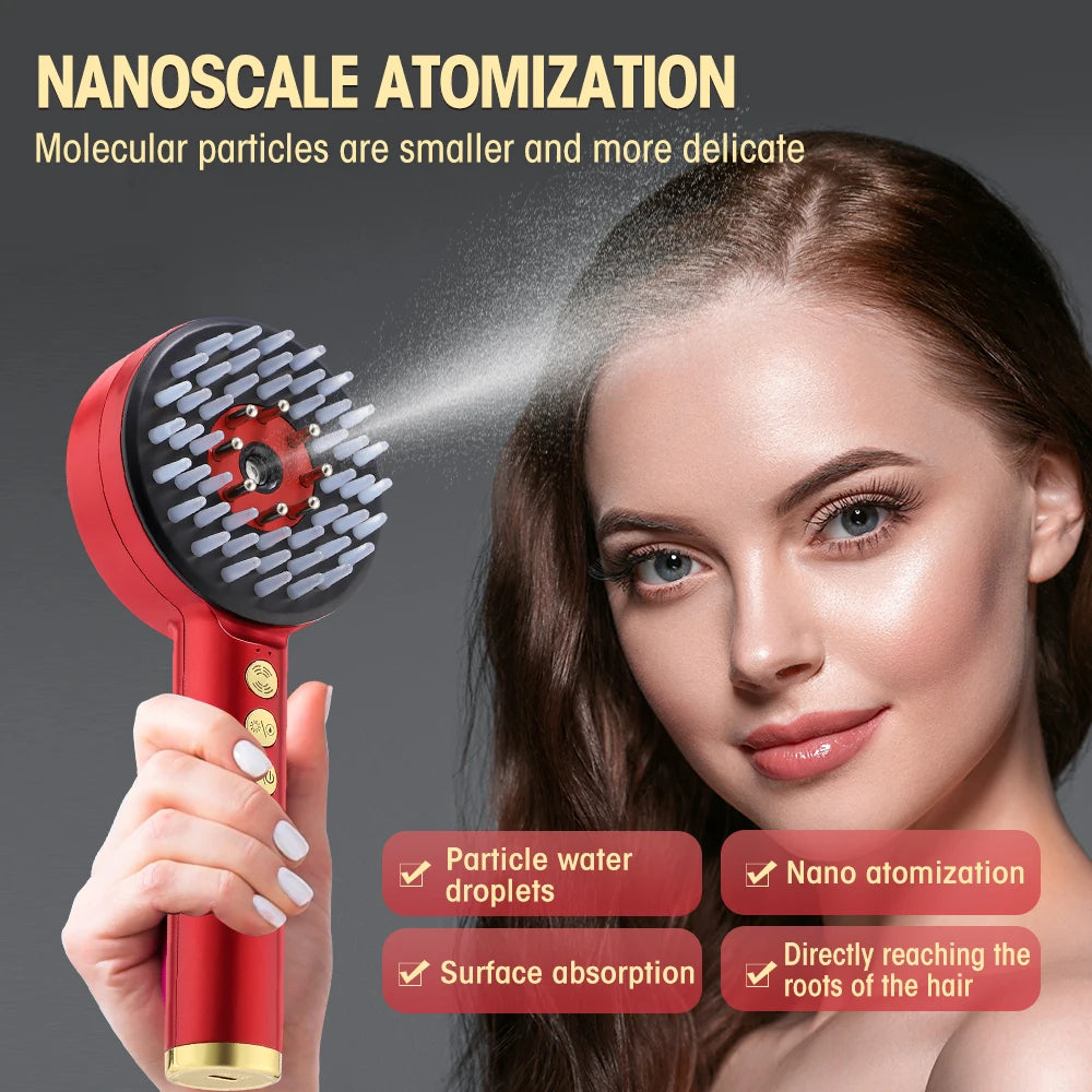 Deep Kneading Masssage Comb, Red Light Therapy Scalp Massager, Hair Growth Massage Scalp Brush, Head Medicine Applicator