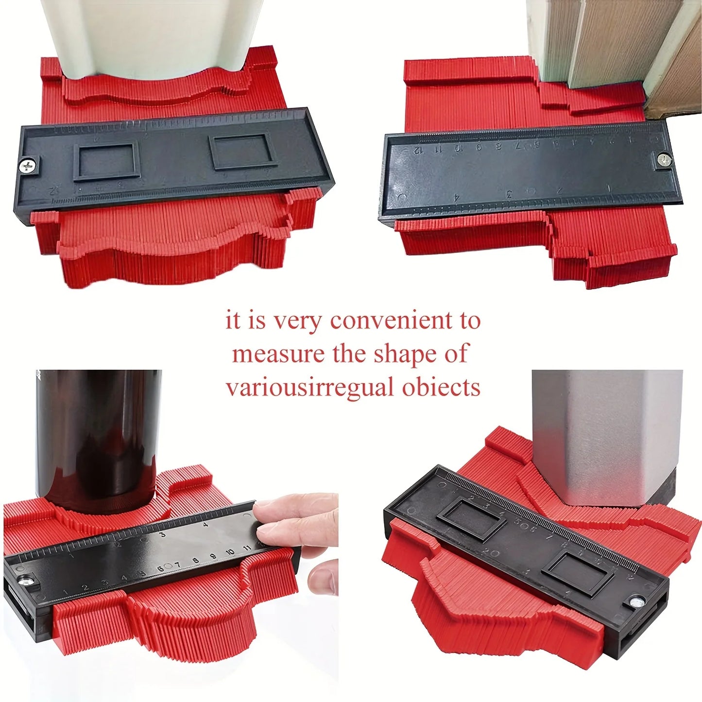 Shape Contour Gauge Duplicator Profile Measuring Angle Ruler Thickness Gauge Contour Template Copy Duplicator Woodworking Tools