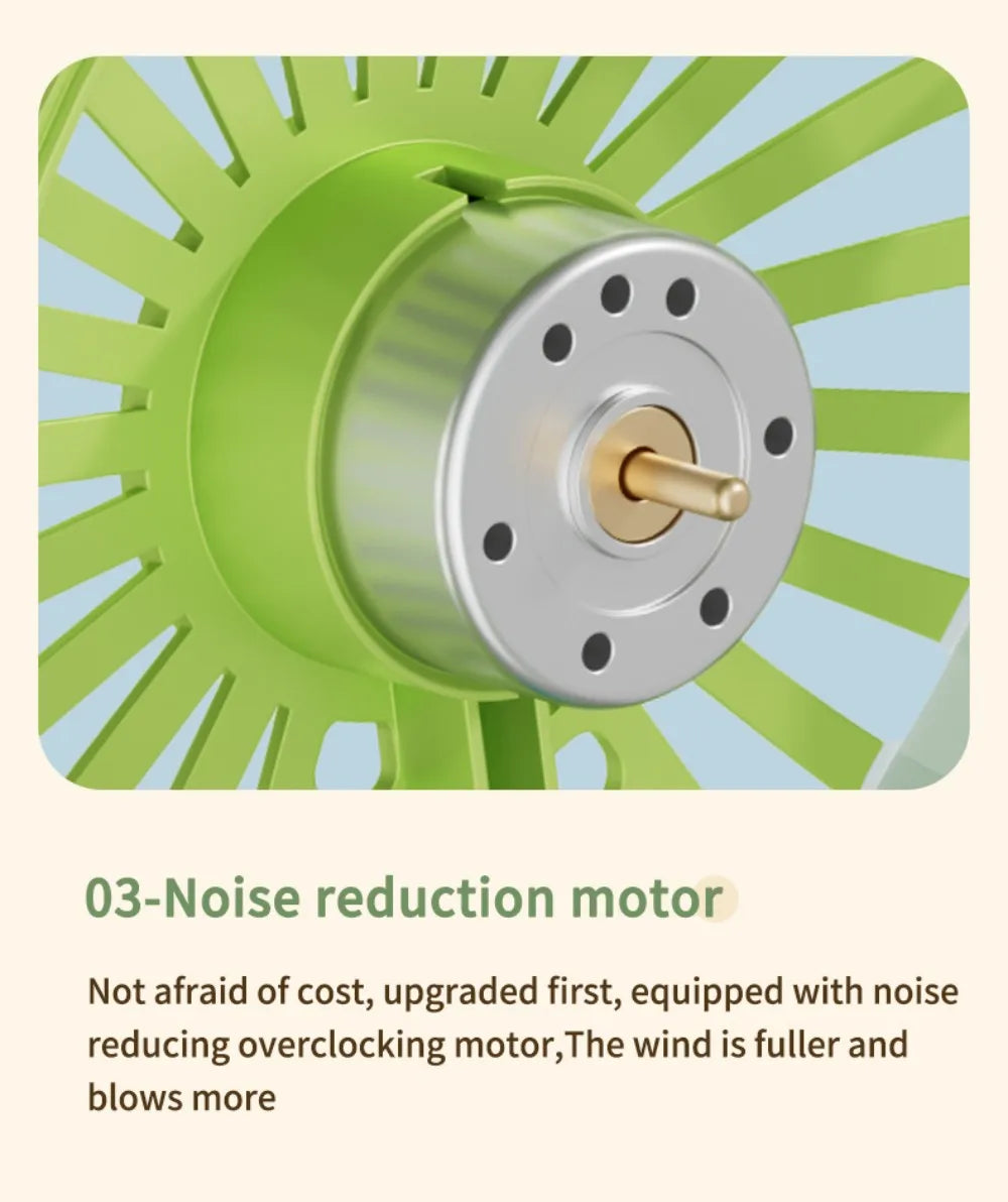 Portable Mini Fan USB Outdoor Handheld Fan with Desktop Phone Holder 3Wind Adjustments Long Working Life Multi-function Mini Fan