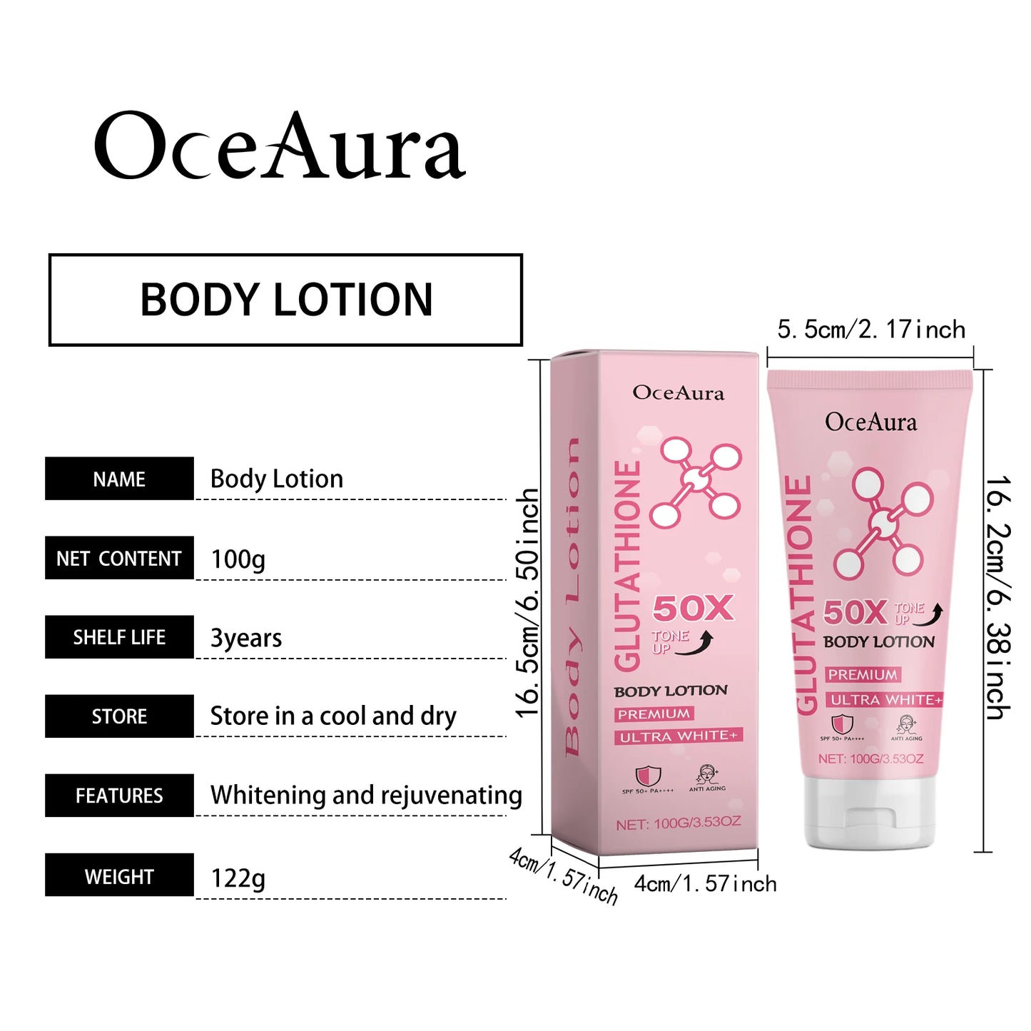 Skin Brightening Body Cream Glutathione Nourishing Even Tone Improving Dry Rough Skin Reduce Dullness Even Skin White Body Care