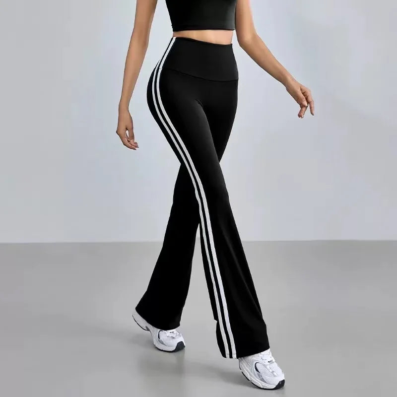 Yoga Leggings  Bell-bottomed Pant Women Push Up Fitness Outdoors Casual High Waist Sports Flared Pants