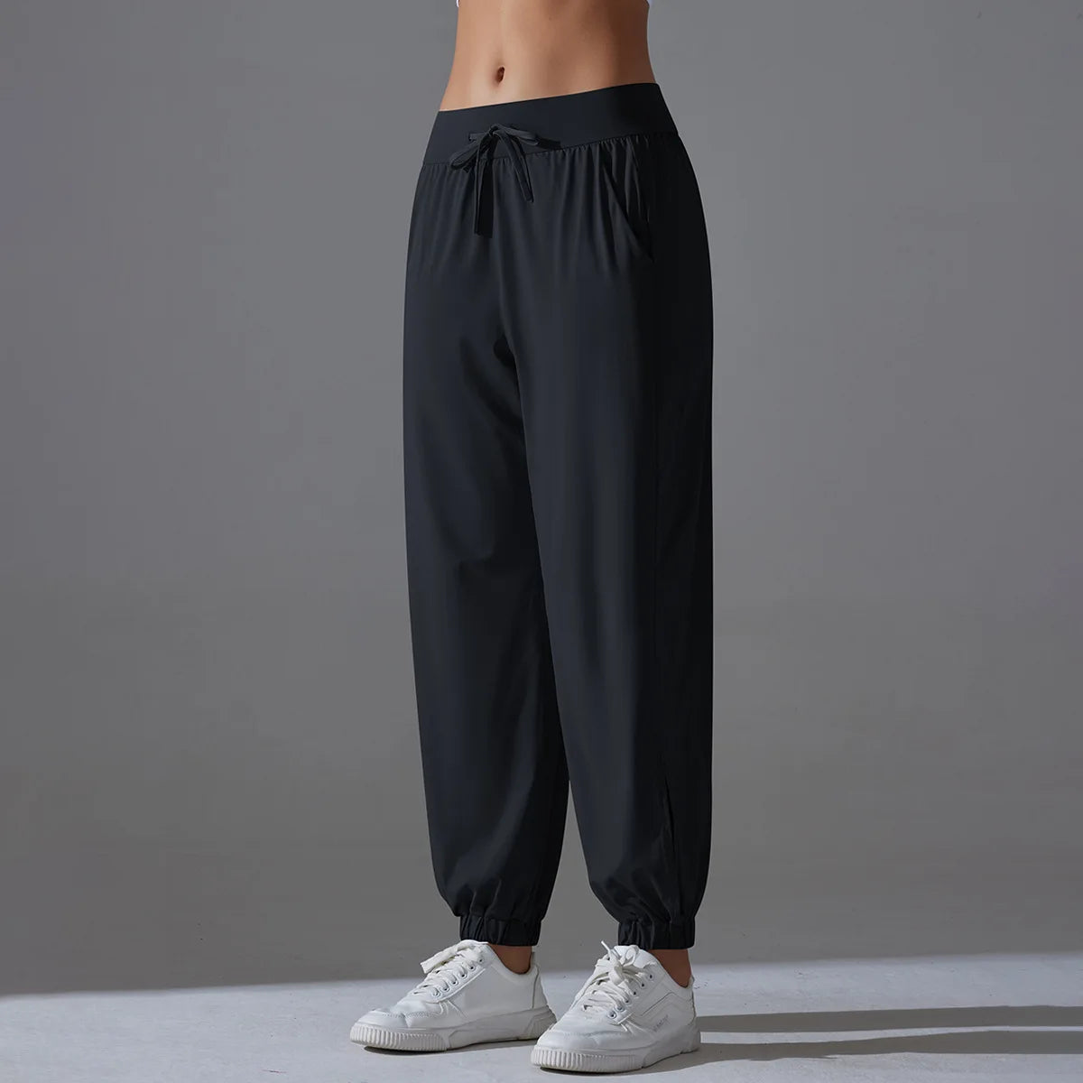 Cool Sunscreen Women's Yoga Pants Ice Silk Woman Clothing Thin Youthful Woman Clothes Casual Slim Loose Tie Foot Sports Pants
